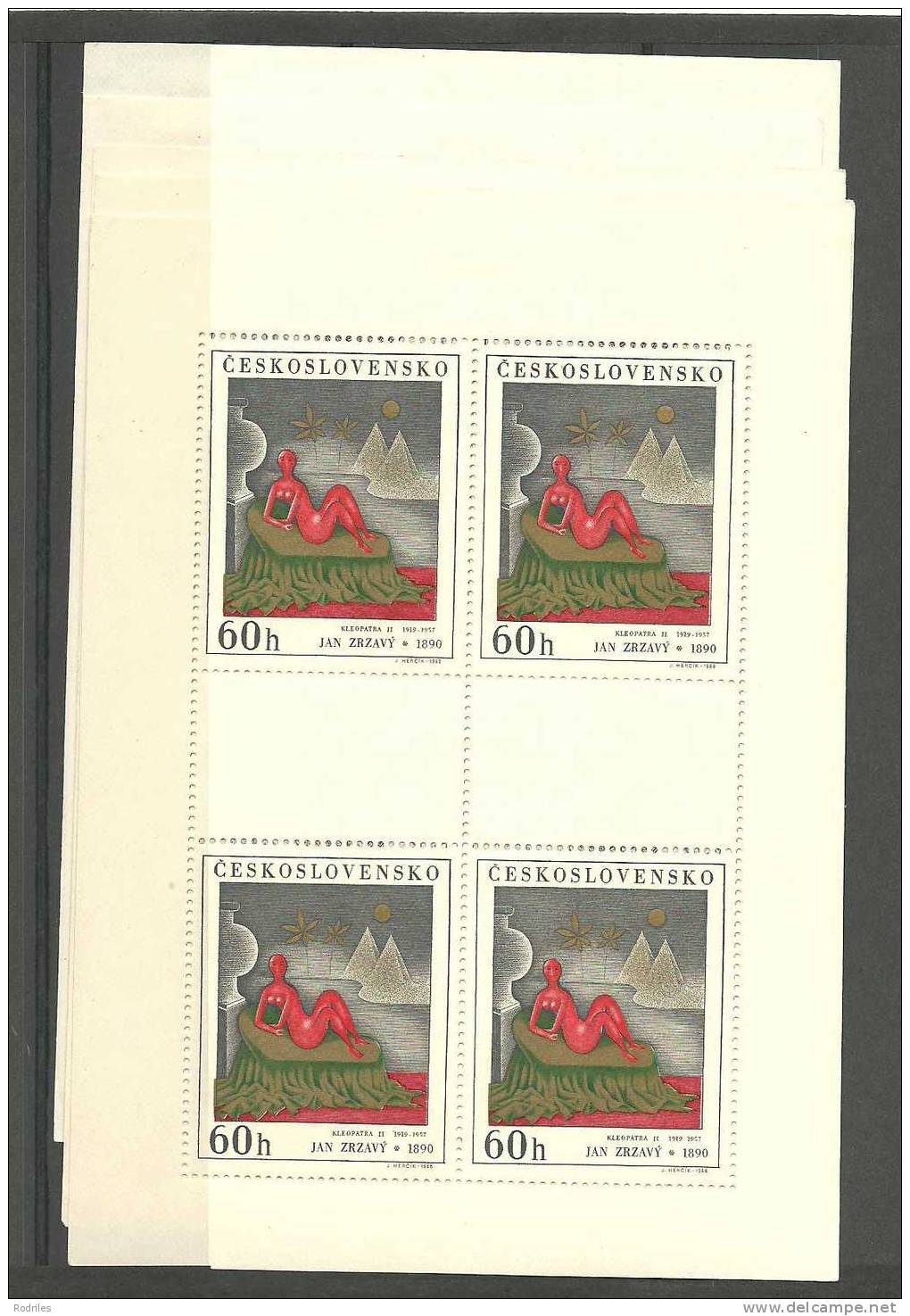 Checoslovaquia. Hojas Bloques De 4 Sellos - Unused Stamps