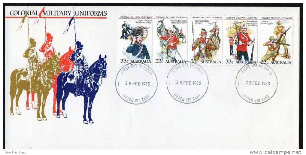 Australia 1985 Colonial Military Uniforms FDC - FDC