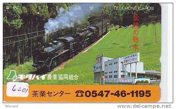 Télécarte Japon * TRAIN *  (6201) DAMPF * Eisenbahn * TREIN  * Zug Japan * Telefonkarte * LOCOMOTIVE - Treinen