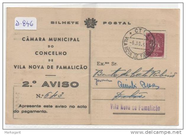 Vila Nova De Famalicão 6.10.1951 - Caixa # 9 - Covers & Documents