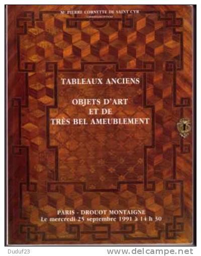 CATALOGUE DE VENTE DE TABLEAUX ANCIENS, MEUBLES & OBJETS D´ART  DROUOT 1991 - Verzamelaars