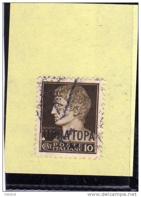 MONTENEGRO 1941 IMPERIALE SOPRASTAMPATO D'ITALIA ITALY OVERPRINTED CENT. 10 C USATO USED OBLITERE' - Montenegro