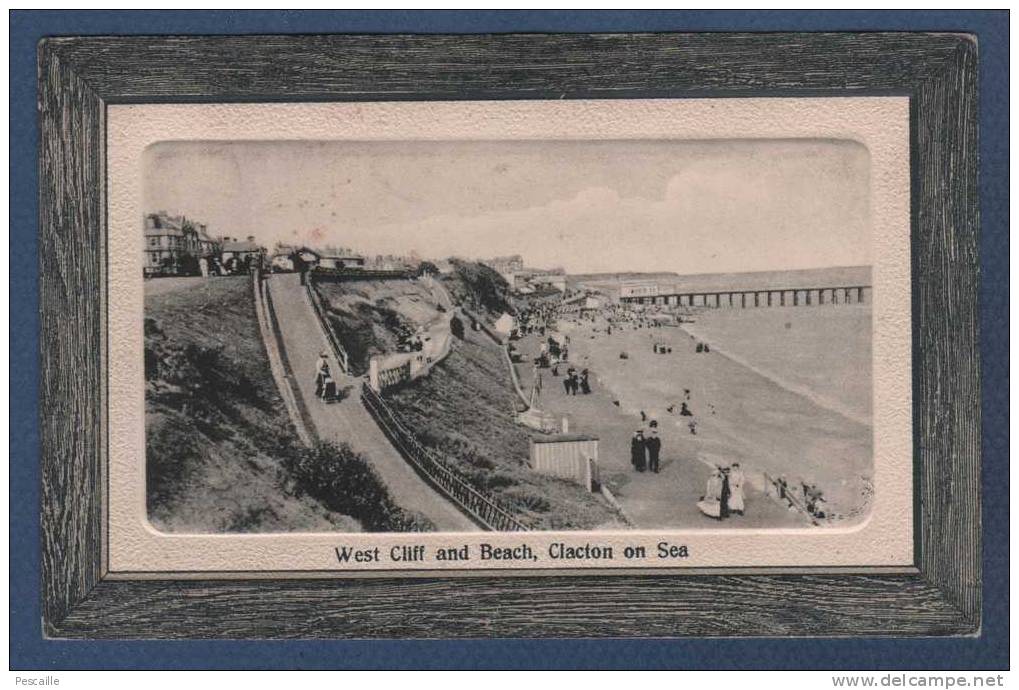 ESSEX - CP WEST CLIFF AND BEACH - CLACTON ON SEA - 1913 - ANIMATION - Clacton On Sea