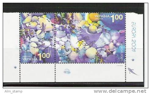 2001 Ukraine    Yv. 412-3  Mi. 444-5 ** MNH - 2001