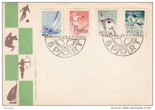 Poland 1959 Sports FDC - Other & Unclassified