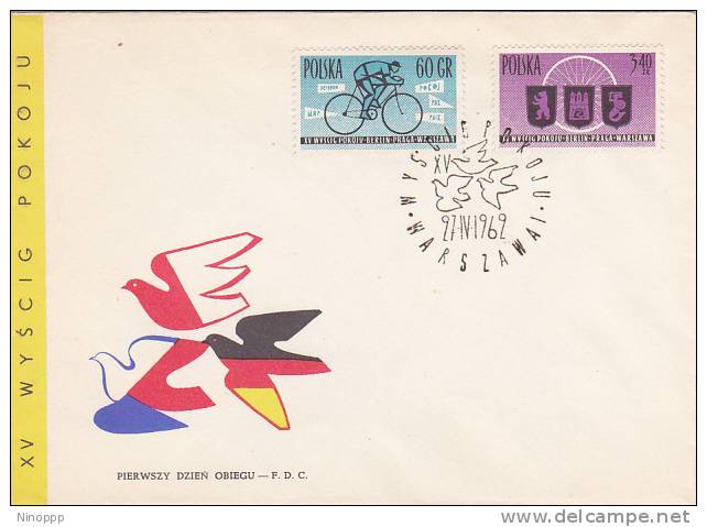 Poland 1962 Bicycle Race   FDC - Cycling