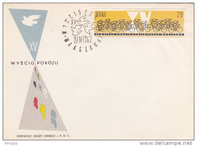 Poland 1962 Bicycle Race  FDC - Cycling