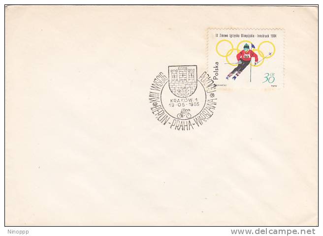 Poland 1965 Skier Souvenir Cover - Skiing