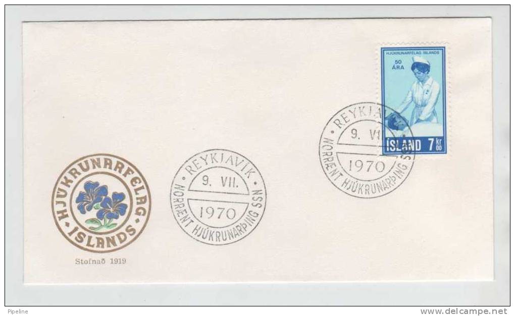 Iceland Cover NURSING Reykjavik 9-7-1970 - Cartas & Documentos