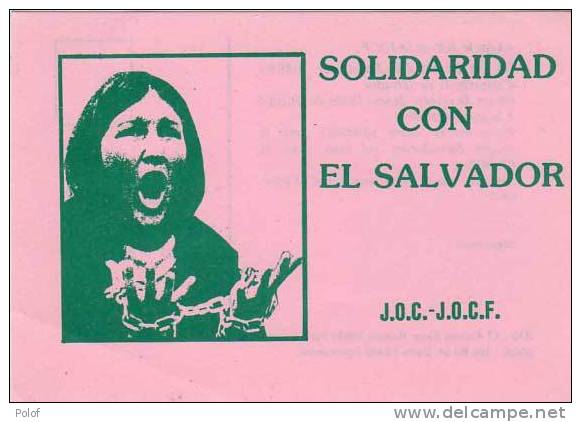 Carte Petition Au Ministere Des Affaires Etrangeres-solidaridad Con El Salvado -JOC-JOCF(23752) - Events