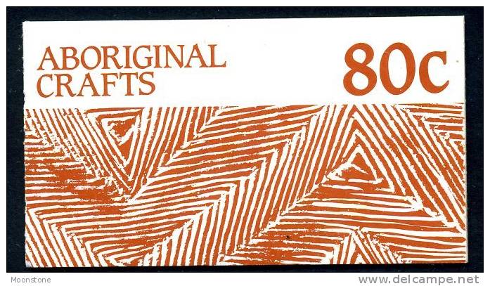 Australia 1987 QEII Aboriginal Crafts 80c Booklet Complete, MNH - Carnets