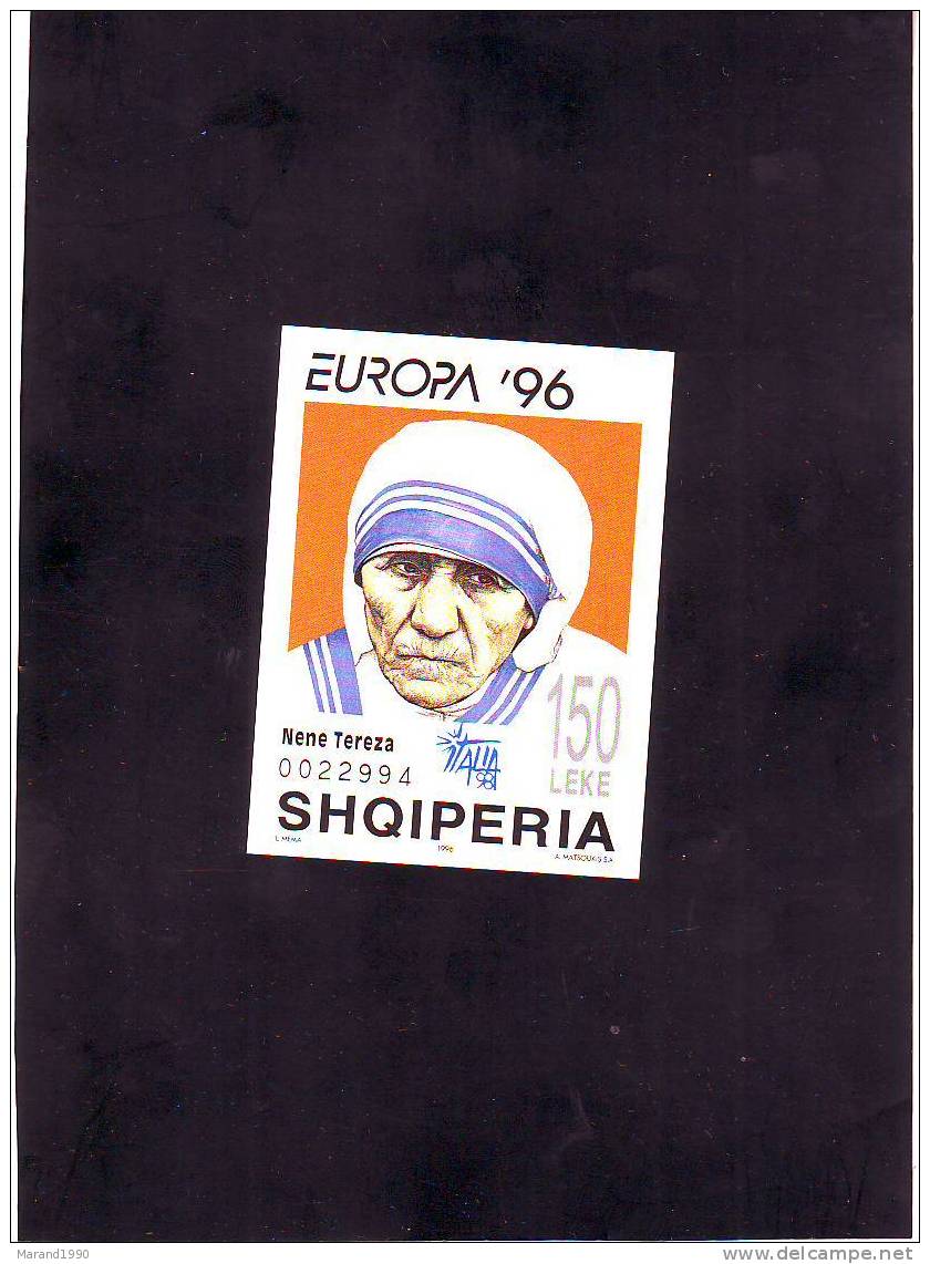 ALBANIA, MOTHER TERESA, UN - 1996