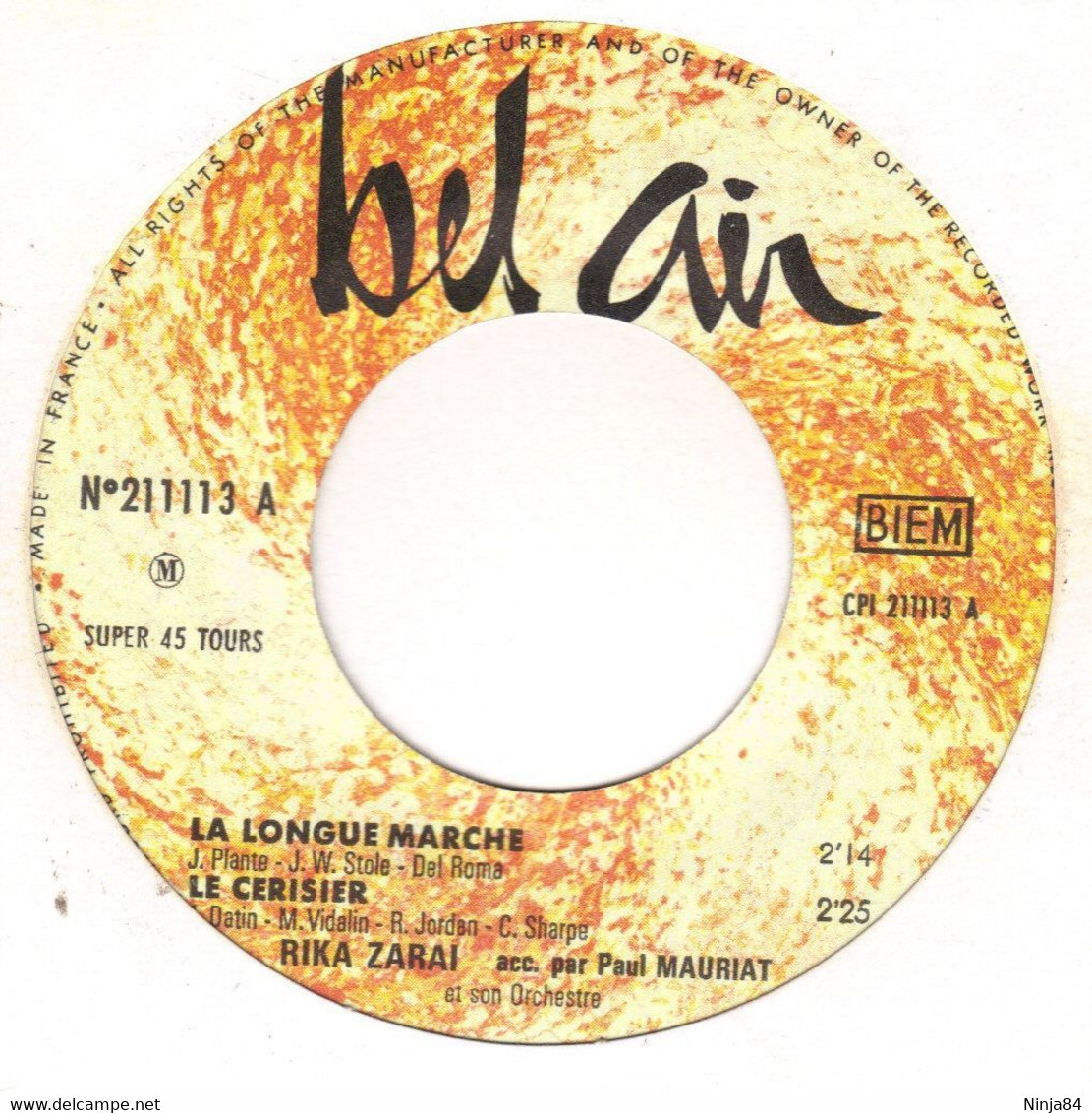 EP 45 RPM (7")  Rika Zaraï  "  La Longue Marche  " - Autres - Musique Française