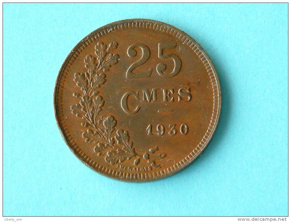 1930 - 25 CENTIMES - KM 42 ( For Grade, Please See Photo ) ! - Luxembourg