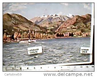 SUISSE SVIZZERA LAGO LUGANO  CASLANO E MALCANTONE ILLUSTRATA CON NAVE SHIP FERRY VB1949  DC3945 - Caslano