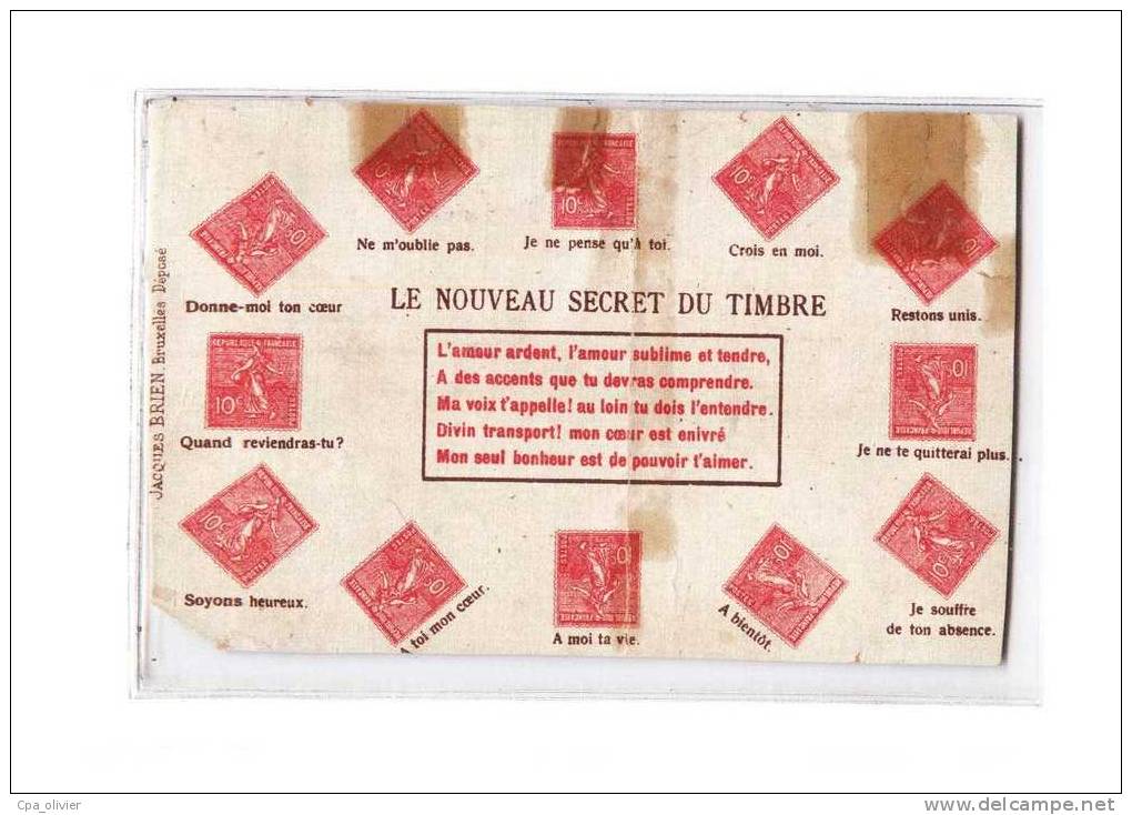 TH Timbres, Langage Du Timbre, Nouveau Secret Du Timbre, Type Semeuse Lignée, Ed Brien, 1905, Dos 1900 *** ETAT *** - Stamps (pictures)
