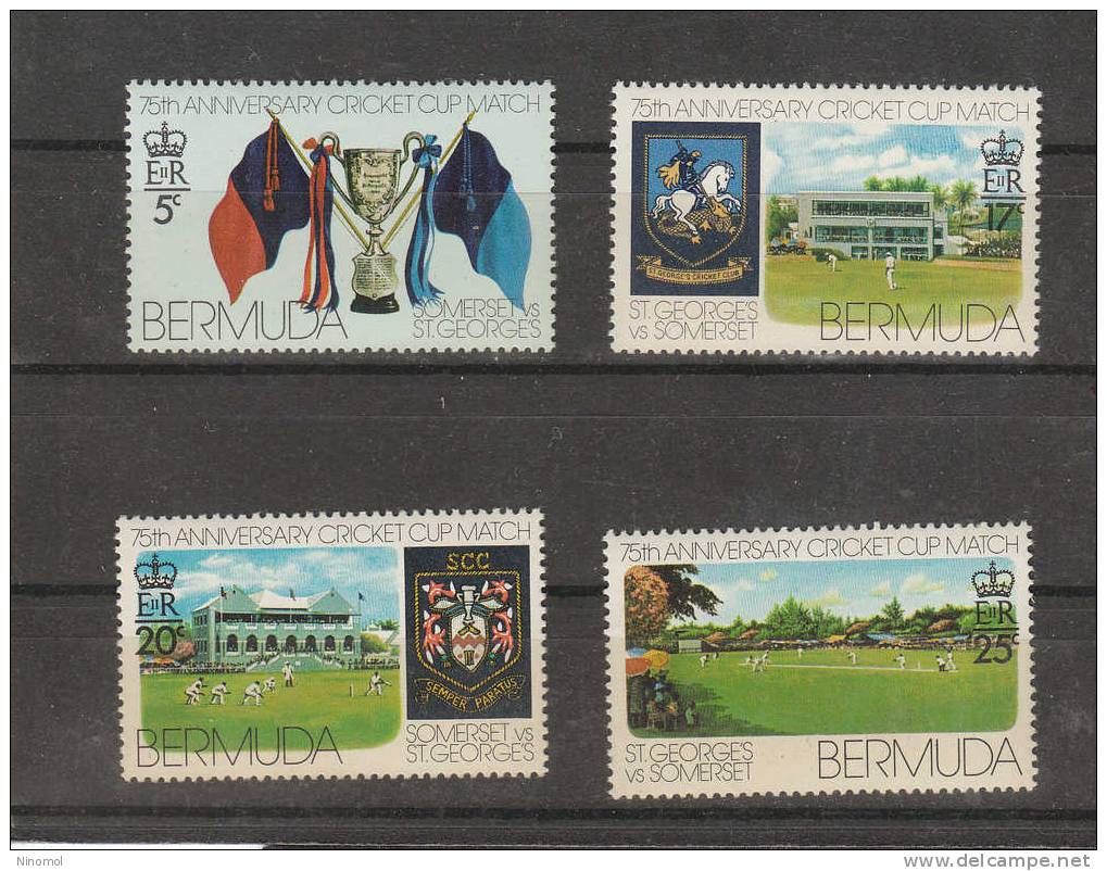 Bermude   -   1976.  Cricket Cup Match.  Flags And Coats Of Arms. Complete  MNH Set - Cricket