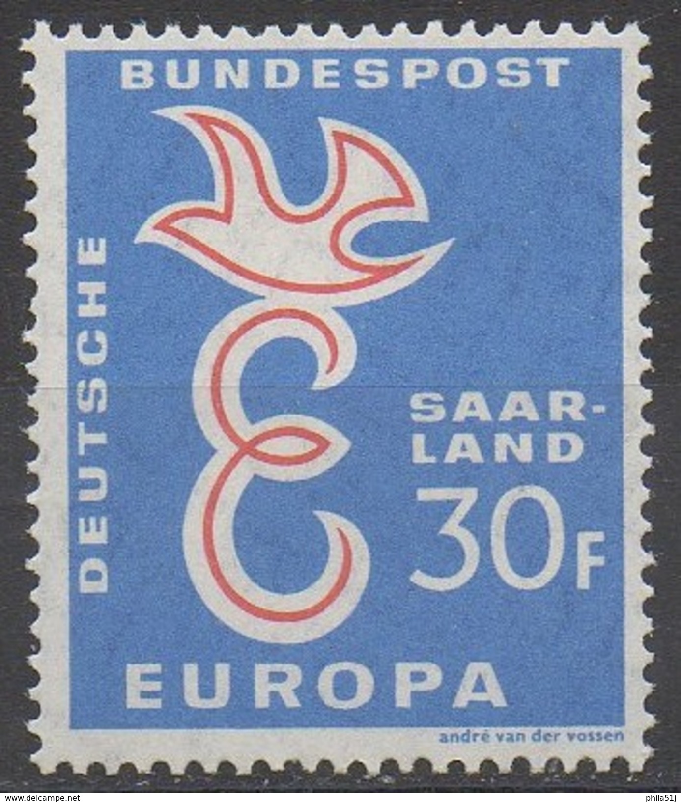 EUROPA  1958__SARRE  N°422__NEUF**VOIR SCAN - 1958