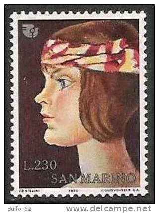 San Marin 1975 - N° 904 - Année De La Femme Peinture De Franco Gentilini. Year Of The Woman Painting By Franco Gentilini - Impresionismo