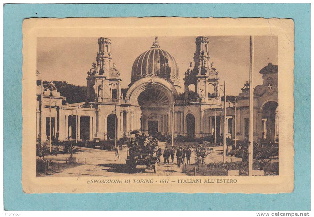 ESPOSIZIONE DI TORINO  -  1911  -  ITALIANI ALL ´ ESTERO  -  CARTE ANIMEE  - - Exposiciones