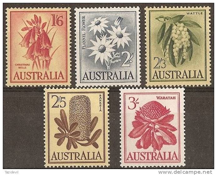 AUSTRALIA - 1959 Flowers. Mint Lightly Hinged * - Ungebraucht