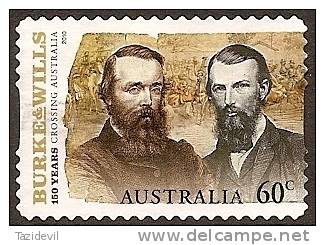 AUSTRALIA - DIECUT - USED 2010 60c Burke And Wills - Explorers - Used Stamps