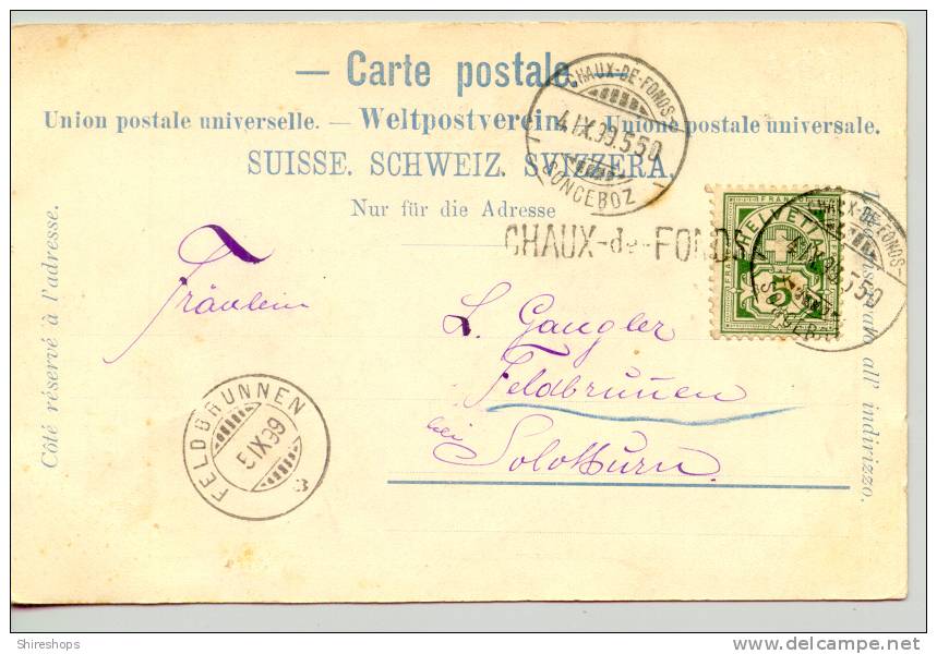 POSTMARK Feldbrunnen Sonceboz Werd Ich Auch Ein Mann Der Die Bofen Madchen Zupfen Fann - Other & Unclassified