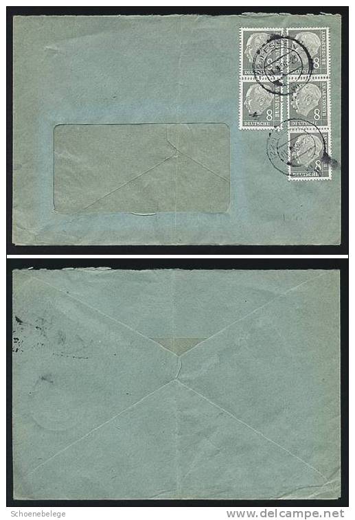 A879) Bund Brief Von Essen 1.3.1956 Mit MeF 5 X 8 Pfg. Heuss - Briefe U. Dokumente