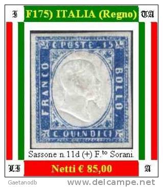 Italia-F00175 - 1863 - Sassone: N.11d (+) MLH -  Firmato "Sorani" - Privo Di Difetti Occulti. - Neufs