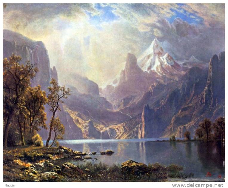 Art Print Reproduction On Original Painting Canvas, New Picture, Bierstadt, Lake Tahoe, Landscape - Prints & Engravings