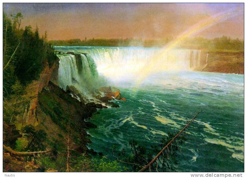 Art Print Reproduction On Original Painting Canvas, New Picture, Bierstadt, Niagara Falls - Prints & Engravings