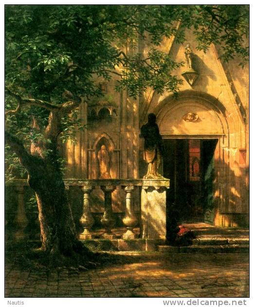 Art Print Reproduction On Original Painting Canvas, New Picture, Bierstadt, Sunlight And Shadow - Prints & Engravings