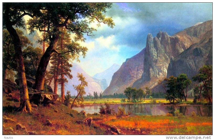 Art Print Reproduction On Original Painting Canvas, New Picture, Bierstadt, Yosemite Valley - Prints & Engravings