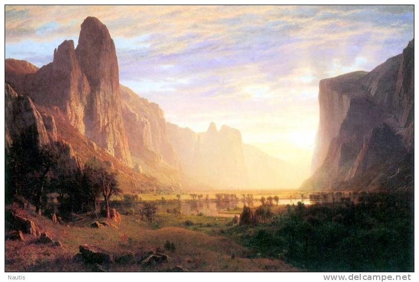 Art Print Reproduction On Original Painting Canvas, New Picture, Bierstadt, Yosemite Valley - Prints & Engravings