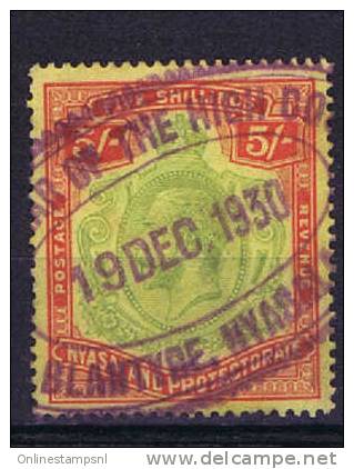 Nyasaland 1921/ 30  , Cacelled Michel 34, SG 112 - Nyasaland (1907-1953)