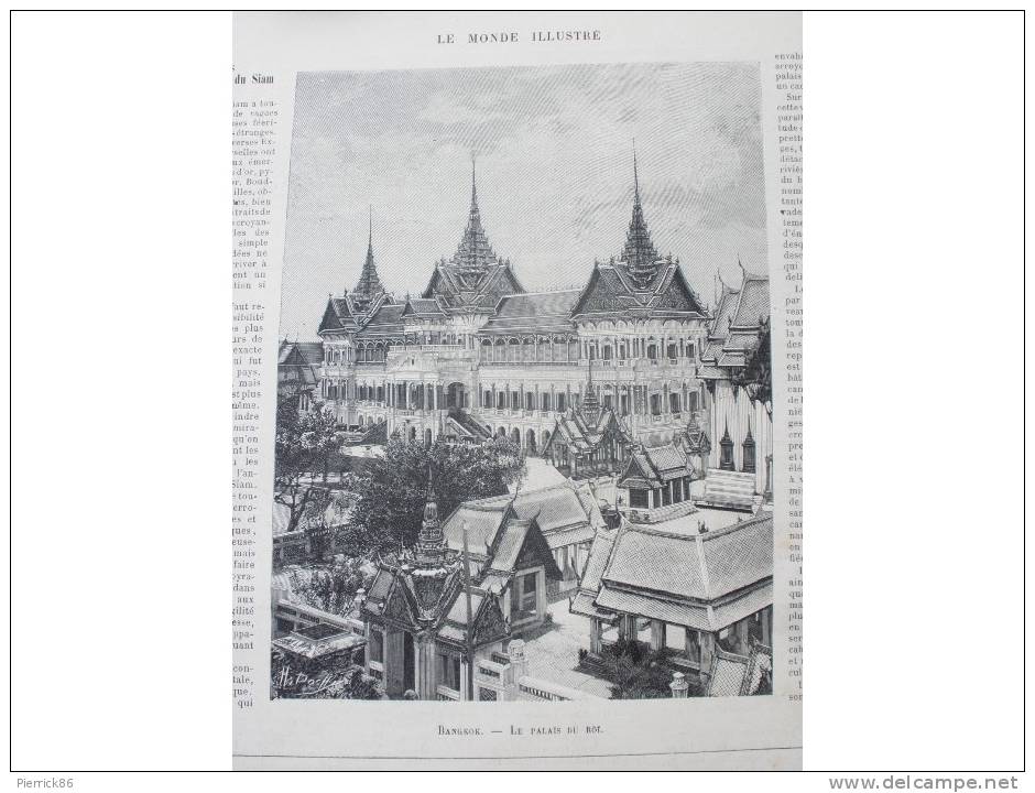 1893 LE ROI DE SIAM ET SES ENFANTS BANGKOK LA JOURNEE D'UN MARIN SALLE DE GARDE HOPITAUX DE PARIS BEAUJON SAINT LOUIS - 1850 - 1899