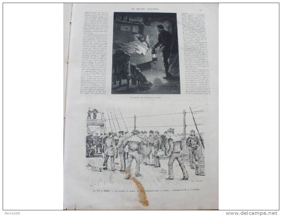 1893 LE ROI DE SIAM ET SES ENFANTS BANGKOK LA JOURNEE D'UN MARIN SALLE DE GARDE HOPITAUX DE PARIS BEAUJON SAINT LOUIS