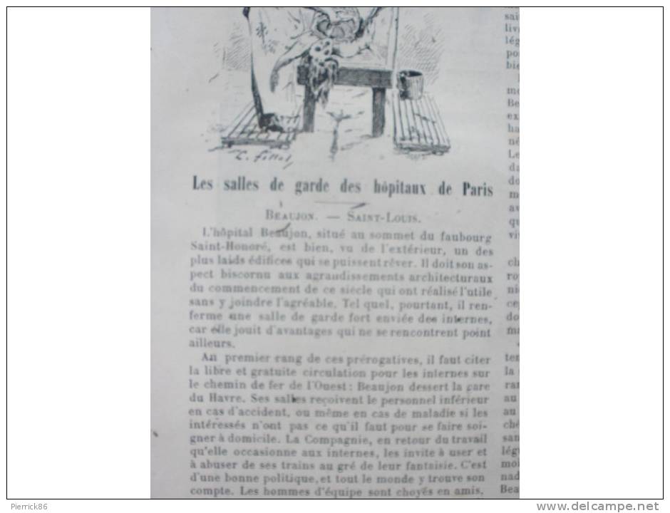 1893 LE ROI DE SIAM ET SES ENFANTS BANGKOK LA JOURNEE D'UN MARIN SALLE DE GARDE HOPITAUX DE PARIS BEAUJON SAINT LOUIS