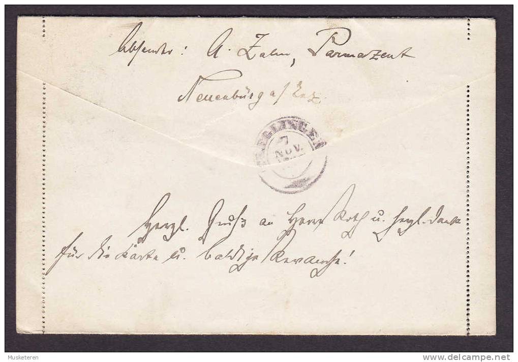 Württemberg Postal Stationery Ganzsache Entier Kartenbrief K. WÜRTH BAHN POST 1898 - Postwaardestukken