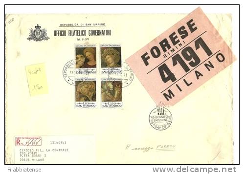 1973 - San Marino 906/09 Gentile Da Fabriano Lettera, - Briefe U. Dokumente
