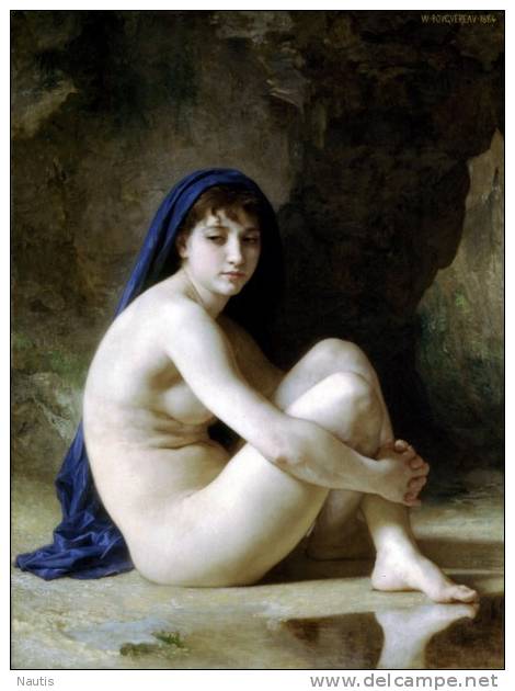 Art Print Reproduction On Original Painting Canvas, New Picture, Bouguereau, Seated Nude - Prints & Engravings