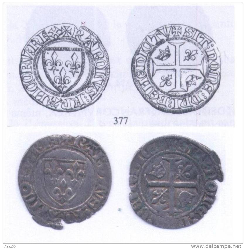 Charles VI, Blanc Guénar De Romans (Dauphiné) - 1380-1422 Charles VI The Beloved