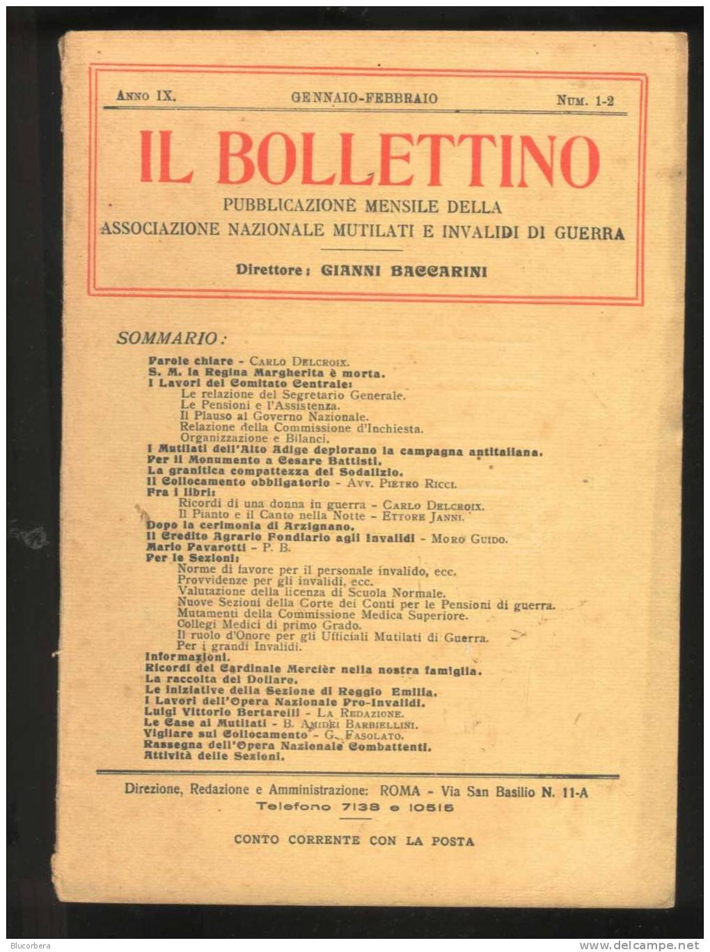 IL BOLLETTINO 1927 APR.MAG.GIUG.-1926 COMPLETO-'28 GEN.FEB.MAR.APR.MAG.NOV.-' - Other & Unclassified