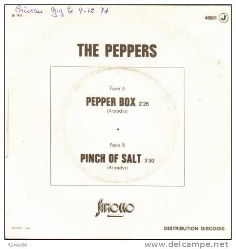 SP 45 RPM (7")  The Peppers  "  Pepper Box  " - Soul - R&B