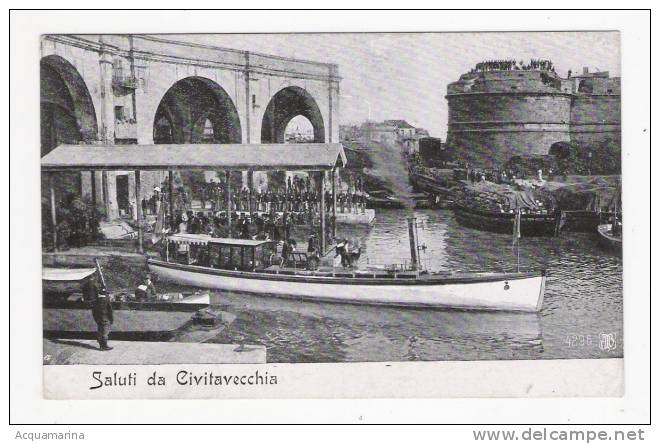 CIVITAVECCHIA - Battello, Animata - Cartolina FP NV - Civitavecchia