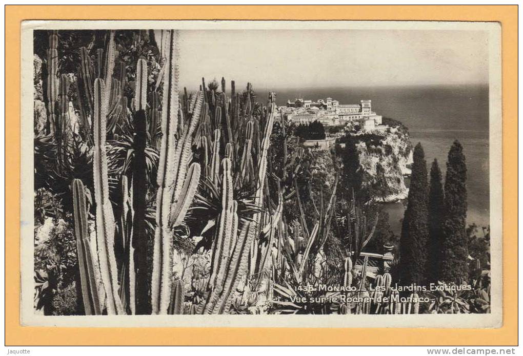 MONACO - Les Jardins Exotiques N° 143B Vue Sur Le Rocher De Monaco - Circulé 1946 - édit La Cigogne - Exotischer Garten