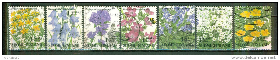 Flore - Fleurs Des Près - FINLANDE - Ypéricum, Campanule - N° 1222-1224-1225-1226-1228-1229-1231 - 1994 - Usati