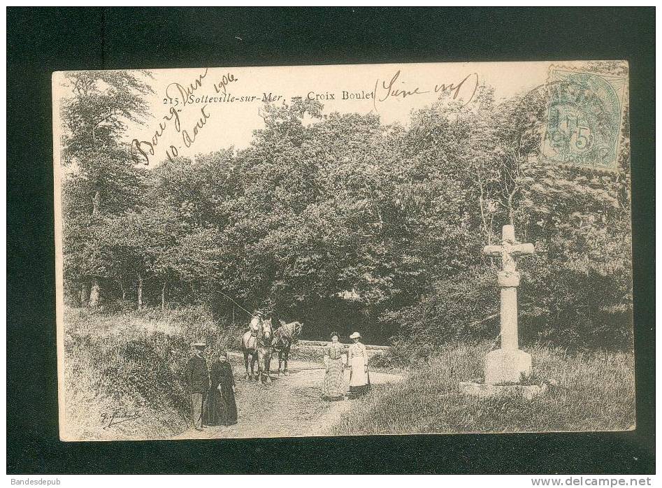 Sotteville Sur Mer (76) - Croix Boulet ( Animée Cheval G. Marchand 215) - Sotteville Les Rouen