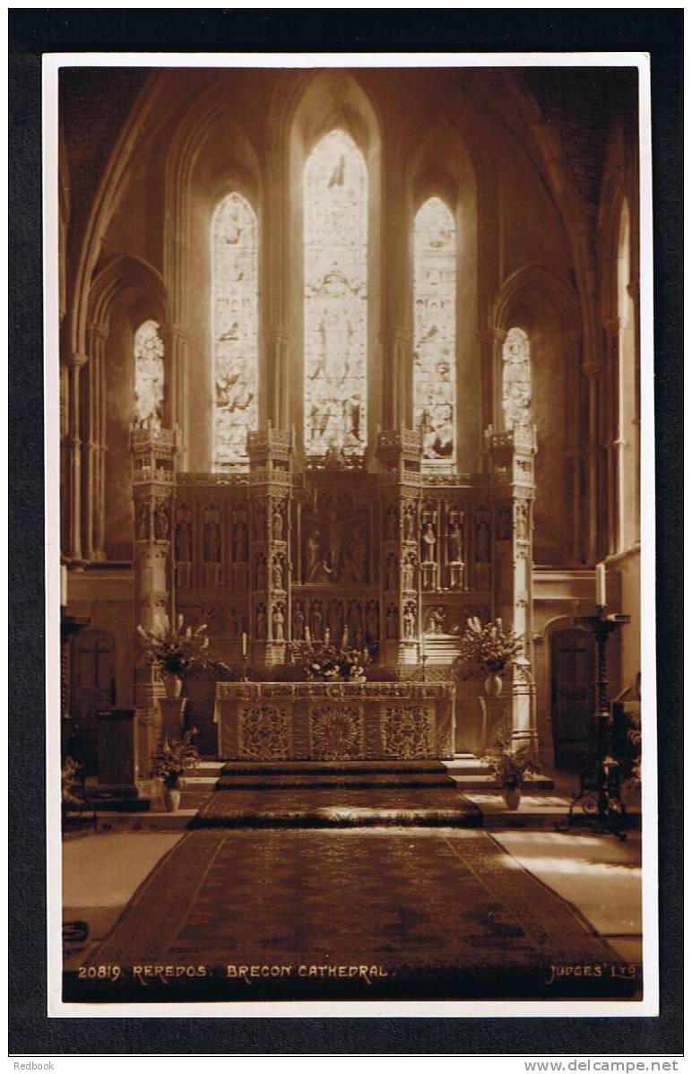 RB 715 - Judges Real Photo Postcard Reredos Brecon Cathedral Wales - Breconshire