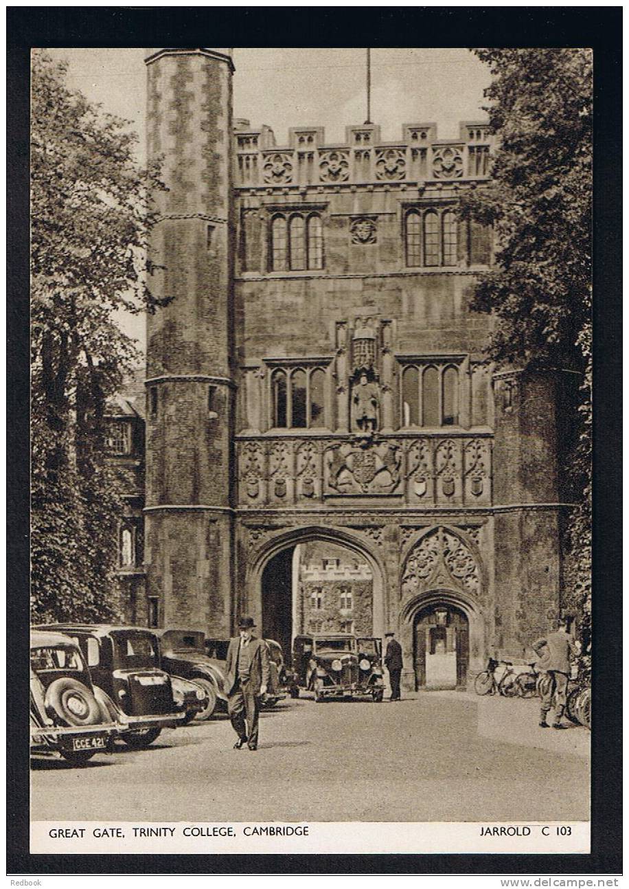 RB 715 - Jarrold Postcard - Cars At Great Gate Trinity College Cambridge - Cambridge